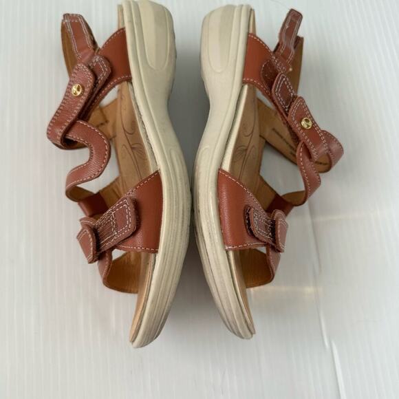 Revere Emerald Cognac leather sandals women’s size 7 - Picture 5 of 10